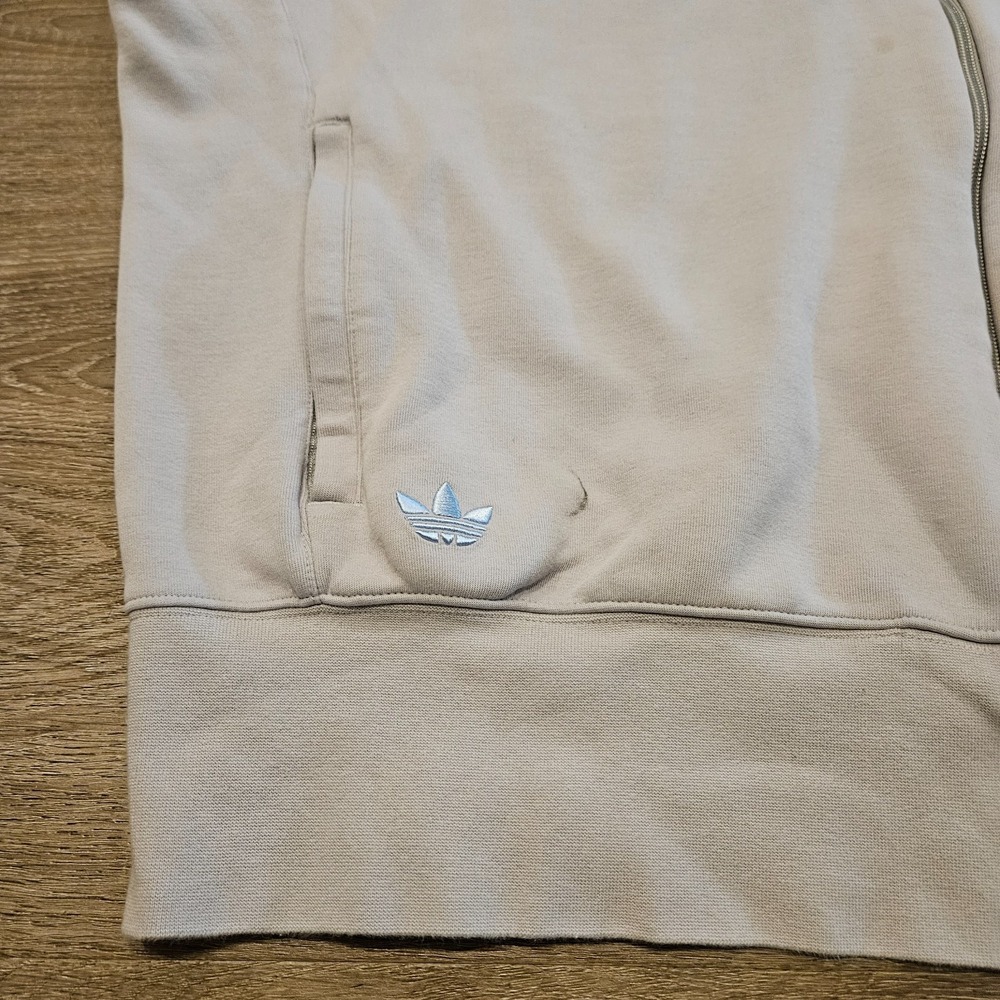 Adidas Originals Full Zip Track Jacket Men's XL Gray Blue Trefoil 3 Stripe - Picture 5 of 12